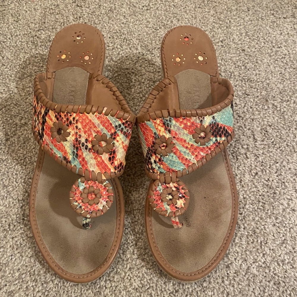 Multicolor Jack Rogers wedges 9.5